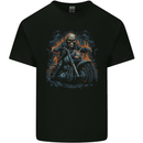 Skull Biker Motorcycle Motorbike Grim Reaper 12 Kids T-Shirt Childrens Black