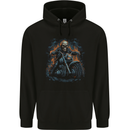 Skull Biker Motorcycle Motorbike Grim Reaper 12 Mens 80% Cotton Hoodie Black