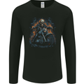 Skull Biker Motorcycle Motorbike Grim Reaper 12 Mens Long Sleeve T-Shirt Black