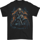 Skull Biker Motorcycle Motorbike Grim Reaper 12 Mens T-Shirt 100% Cotton BLACK