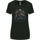 Skull Biker Motorcycle Motorbike Grim Reaper 12 Womens Wider Cut T-Shirt Black