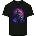 Skull Biker Motorcycle Motorbike Grim Reaper 13 Kids T-Shirt Childrens Black