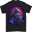 Skull Biker Motorcycle Motorbike Grim Reaper 13 Mens T-Shirt 100% Cotton BLACK