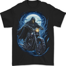 Skull Biker Motorcycle Motorbike Grim Reaper 15 Mens T-Shirt 100% Cotton BLACK