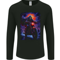 Skull Biker Motorcycle Motorbike Grim Reaper 16 Mens Long Sleeve T-Shirt Black