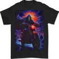 Skull Biker Motorcycle Motorbike Grim Reaper 16 Mens T-Shirt 100% Cotton BLACK