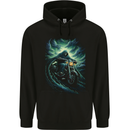 Skull Biker Motorcycle Motorbike Grim Reaper 17 Mens 80% Cotton Hoodie Black