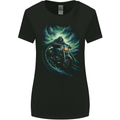 Skull Biker Motorcycle Motorbike Grim Reaper 17 Womens Wider Cut T-Shirt Black