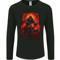 Skull Biker Motorcycle Motorbike Grim Reaper 18 Mens Long Sleeve T-Shirt Black