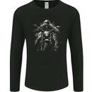Skull Biker Motorcycle Motorbike Grim Reaper 19 Mens Long Sleeve T-Shirt Black
