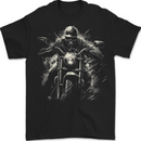 Skull Biker Motorcycle Motorbike Grim Reaper 19 Mens T-Shirt 100% Cotton BLACK