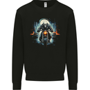 Skull Biker Motorcycle Motorbike Grim Reaper 20 Mens Sweatshirt Jumper Black