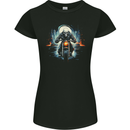 Skull Biker Motorcycle Motorbike Grim Reaper 20 Womens Petite Cut T-Shirt Black