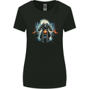 Skull Biker Motorcycle Motorbike Grim Reaper 20 Womens Wider Cut T-Shirt Black