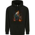 Skull Biker Motorcycle Motorbike Grim Reaper 21 Childrens Kids Hoodie Black