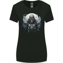 Skull Biker Motorcycle Motorbike Grim Reaper 22 Womens Wider Cut T-Shirt Black