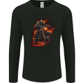Skull Biker Motorcycle Motorbike Grim Reaper 24 Mens Long Sleeve T-Shirt Black