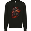 Skull Biker Motorcycle Motorbike Grim Reaper 24 Mens Sweatshirt Jumper Black
