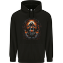 Skull Biker Motorcycle Motorbike Grim Reaper 26 Mens 80% Cotton Hoodie Black