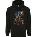 Skull Biker Motorcycle Motorbike Grim Reaper 27 Childrens Kids Hoodie Black