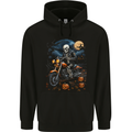 Skull Biker Motorcycle Motorbike Grim Reaper 27 Mens 80% Cotton Hoodie Black