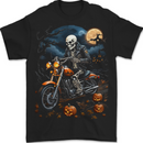 Skull Biker Motorcycle Motorbike Grim Reaper 27 Mens T-Shirt 100% Cotton BLACK
