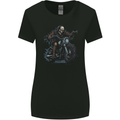 Skull Biker Motorcycle Motorbike Grim Reaper 28 Womens Wider Cut T-Shirt Black