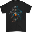 Skull Biker Motorcycle Motorbike Grim Reaper 2 Mens T-Shirt 100% Cotton BLACK