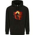 Skull Biker Motorcycle Motorbike Grim Reaper 30 Mens 80% Cotton Hoodie Black
