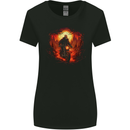 Skull Biker Motorcycle Motorbike Grim Reaper 30 Womens Wider Cut T-Shirt Black