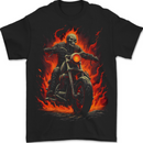 Skull Biker Motorcycle Motorbike Grim Reaper 31 Mens T-Shirt 100% Cotton BLACK
