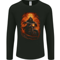 Skull Biker Motorcycle Motorbike Grim Reaper 3 Mens Long Sleeve T-Shirt Black