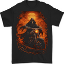 Skull Biker Motorcycle Motorbike Grim Reaper 3 Mens T-Shirt 100% Cotton BLACK