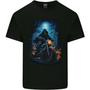Skull Biker Motorcycle Motorbike Grim Reaper 4 Mens Cotton T-Shirt Tee Top Black