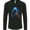 Skull Biker Motorcycle Motorbike Grim Reaper 4 Mens Long Sleeve T-Shirt Black