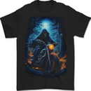 Skull Biker Motorcycle Motorbike Grim Reaper 4 Mens T-Shirt 100% Cotton BLACK