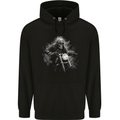 Skull Biker Motorcycle Motorbike Grim Reaper 5 Childrens Kids Hoodie Black