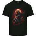 Skull Biker Motorcycle Motorbike Grim Reaper 6 Kids T-Shirt Childrens Black