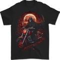 Skull Biker Motorcycle Motorbike Grim Reaper 6 Mens T-Shirt 100% Cotton BLACK