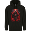 Skull Biker Motorcycle Motorbike Grim Reaper 8 Mens 80% Cotton Hoodie Black