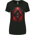 Skull Biker Motorcycle Motorbike Grim Reaper 8 Womens Wider Cut T-Shirt Black