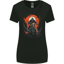 Skull Biker Motorcycle Motorbike Halloween 23 Womens Wider Cut T-Shirt Black
