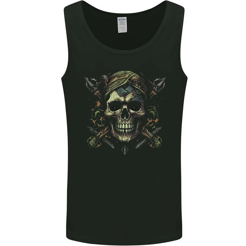 Skull From the Darkness Mens Vest Tank Top Black