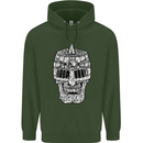 Skull Helmet Medieval  Fantasy Knight Childrens Kids Hoodie Forest Green