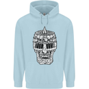 Skull Helmet Medieval  Fantasy Knight Childrens Kids Hoodie Light Blue