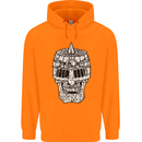 Skull Helmet Medieval  Fantasy Knight Childrens Kids Hoodie Orange