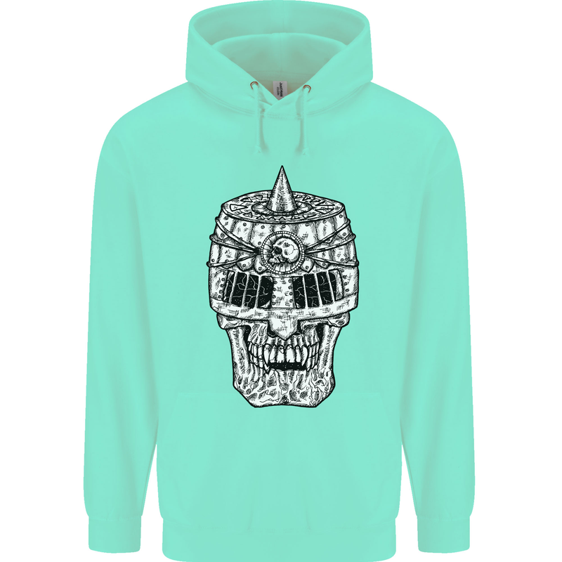 Skull Helmet Medieval  Fantasy Knight Childrens Kids Hoodie Peppermint