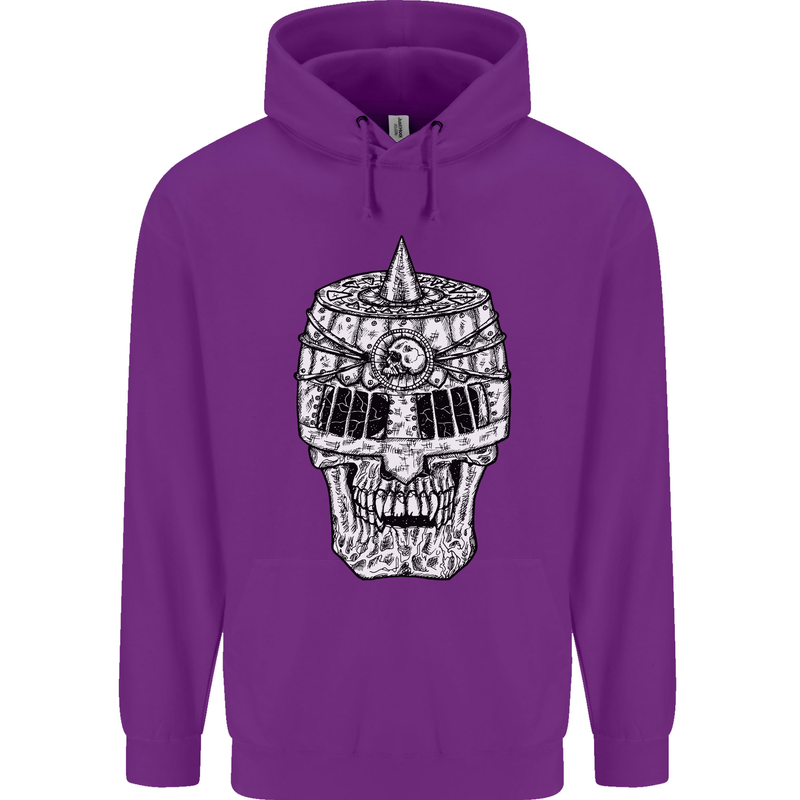 Skull Helmet Medieval  Fantasy Knight Childrens Kids Hoodie Purple
