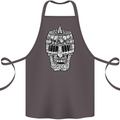 Skull Helmet Medieval  Fantasy Knight Cotton Apron 100% Organic Dark Grey