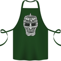 Skull Helmet Medieval  Fantasy Knight Cotton Apron 100% Organic Forest Green
